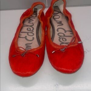 Sam Edelman Red Flats with Bow Detail